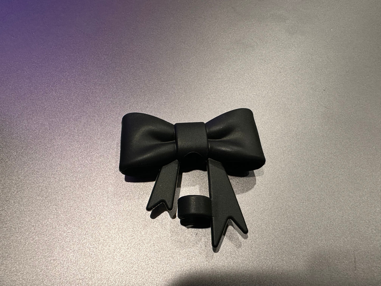 Big Bow Black and White Silicone boot. Cup Accessories. Matching set with Straw Topper
