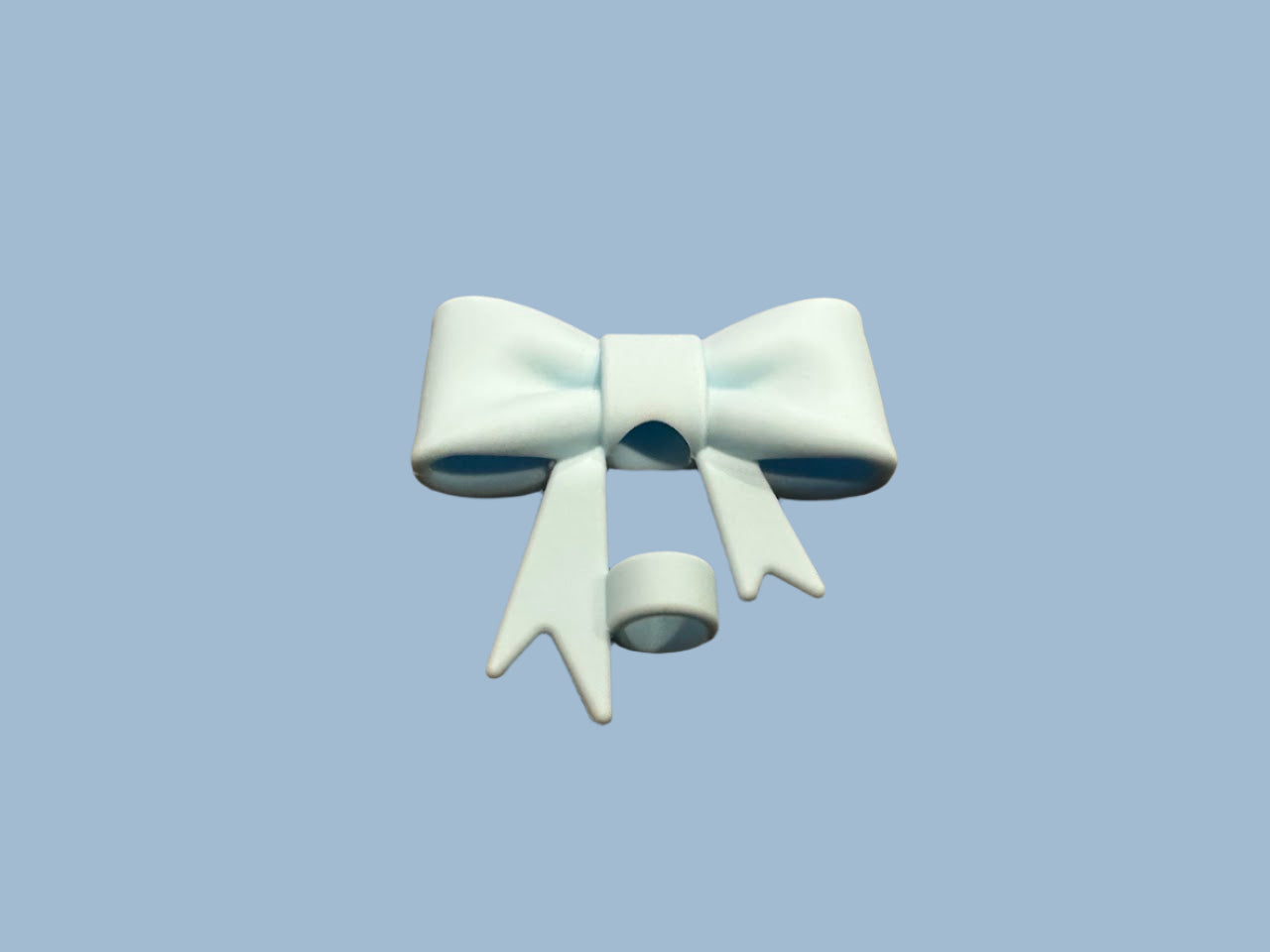 Big Bow Light Blue and White Silicone boot. Cup Accessories. Matching set with Straw Topper (Copy)