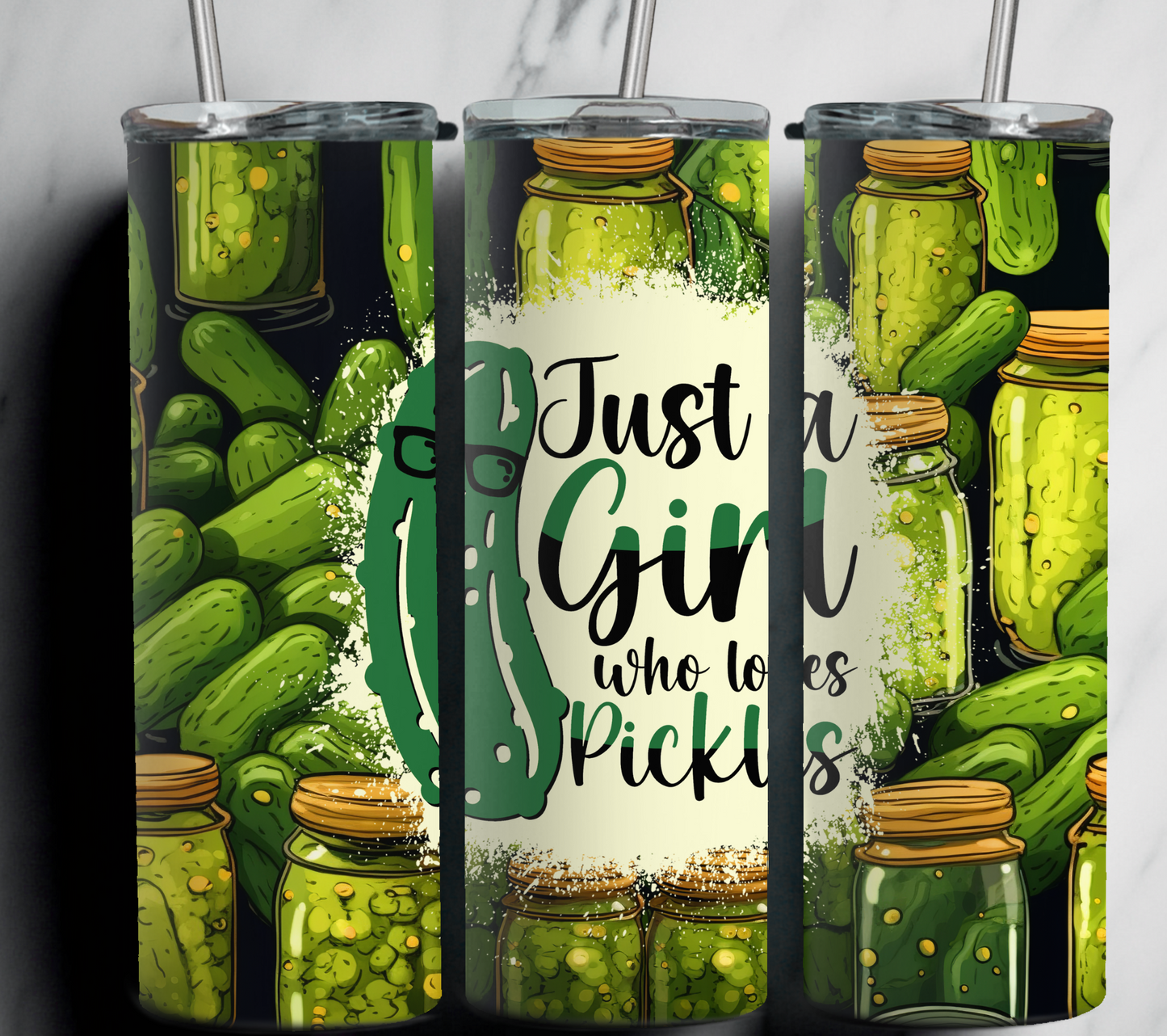 Just A Girl Who Loves Pickles 20 oz Stainless Steel Tumbler