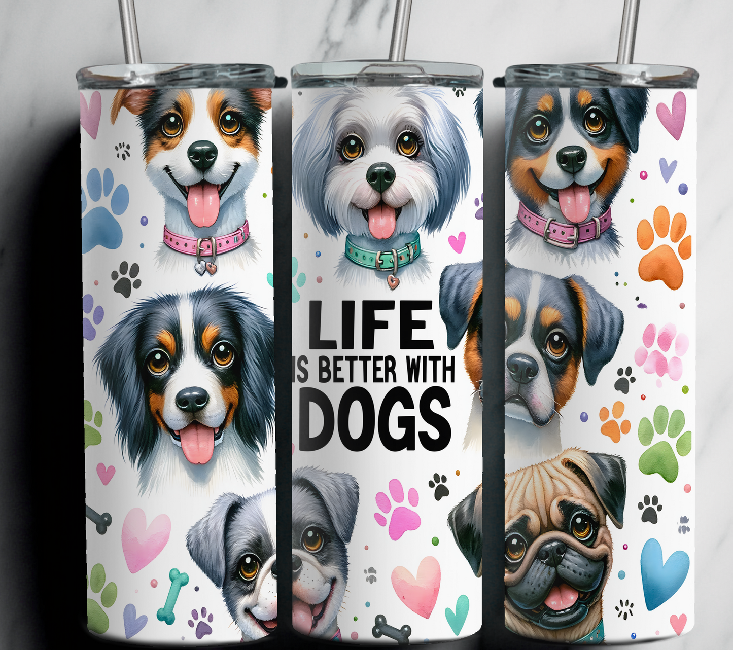 Life of Dogs 20 oz Stainless Steel Tumbler