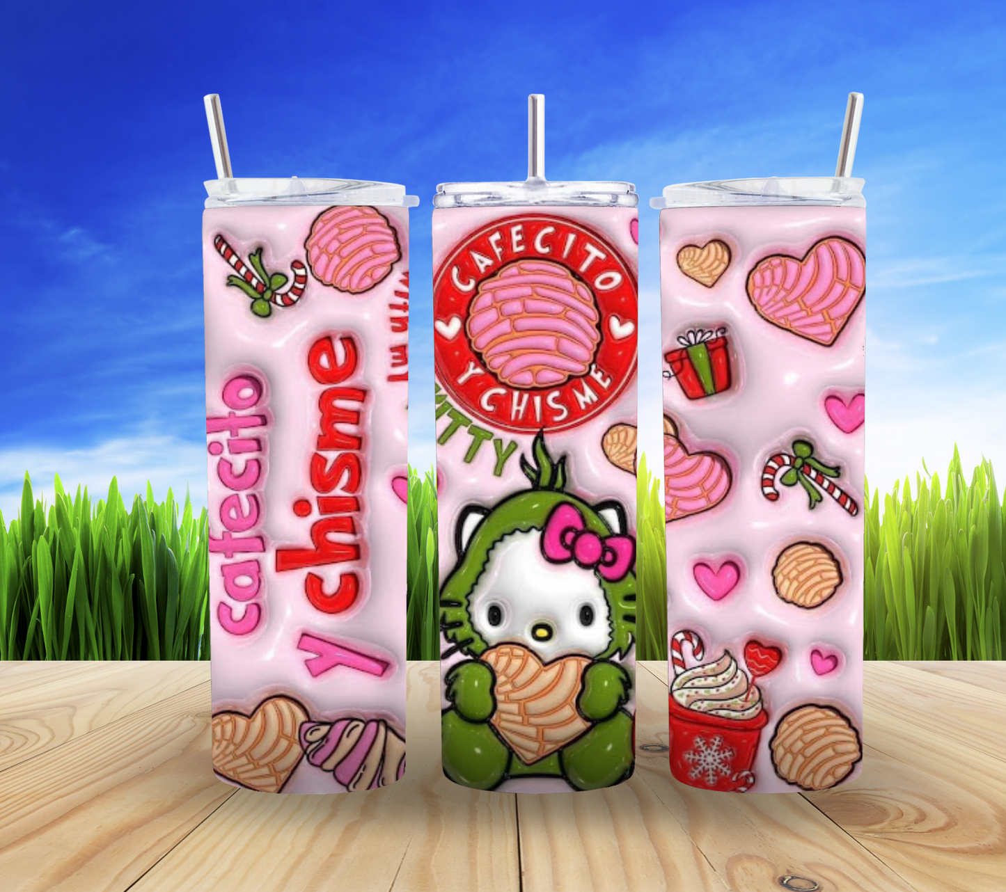 HK Chisme Mug βπ - Kawaii Gossip Time! Kitty