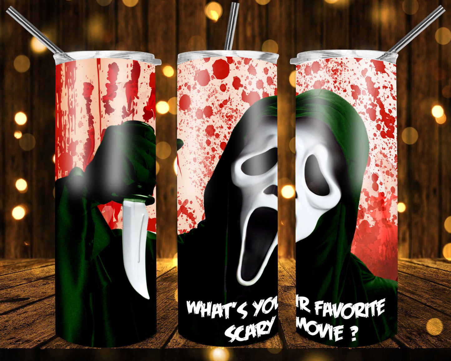 Ghost Face Horror 20 oz Tumbler