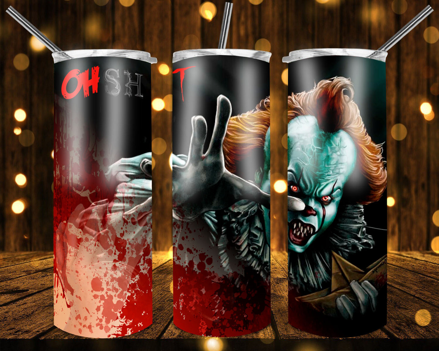 IT  Horror Faces 20 oz Tumbler