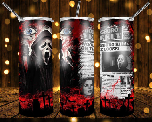 Ghostface News Horror Faces 20 oz Tumbler