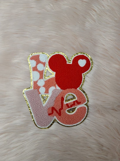 Mouse Love Chenille Patch 6"