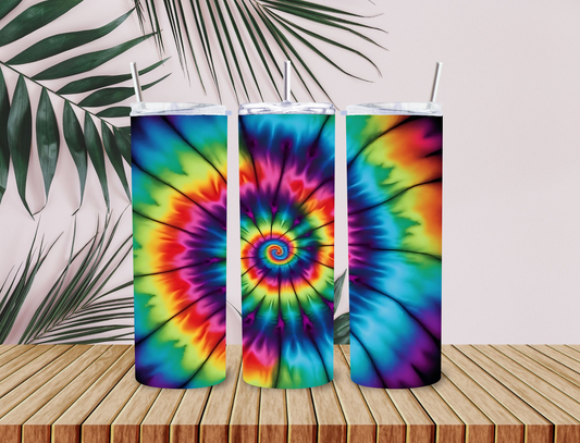 🌈✨ Vibrant Tie-Dye 20 oz Tumbler – Sip in Style!