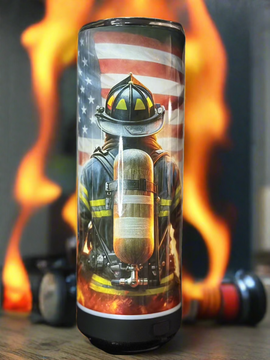 Fireman 20oz  Bluetooth Speaker Tumbler