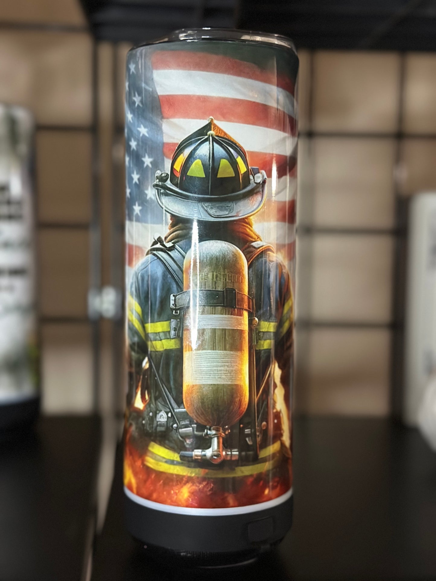 Fireman 20oz  Bluetooth Speaker Tumbler