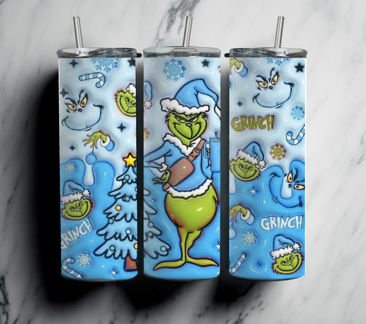 Blue Grouchy Green Guy 20oz Tumbler