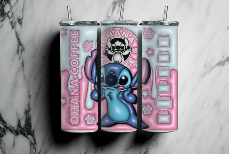 3D Ohana 20 oz tumbler