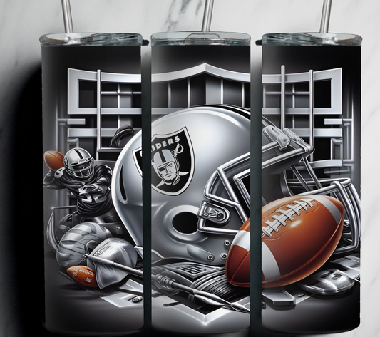 Inspired Raiders Helmet  20 oz Stainless Steel Tumbler