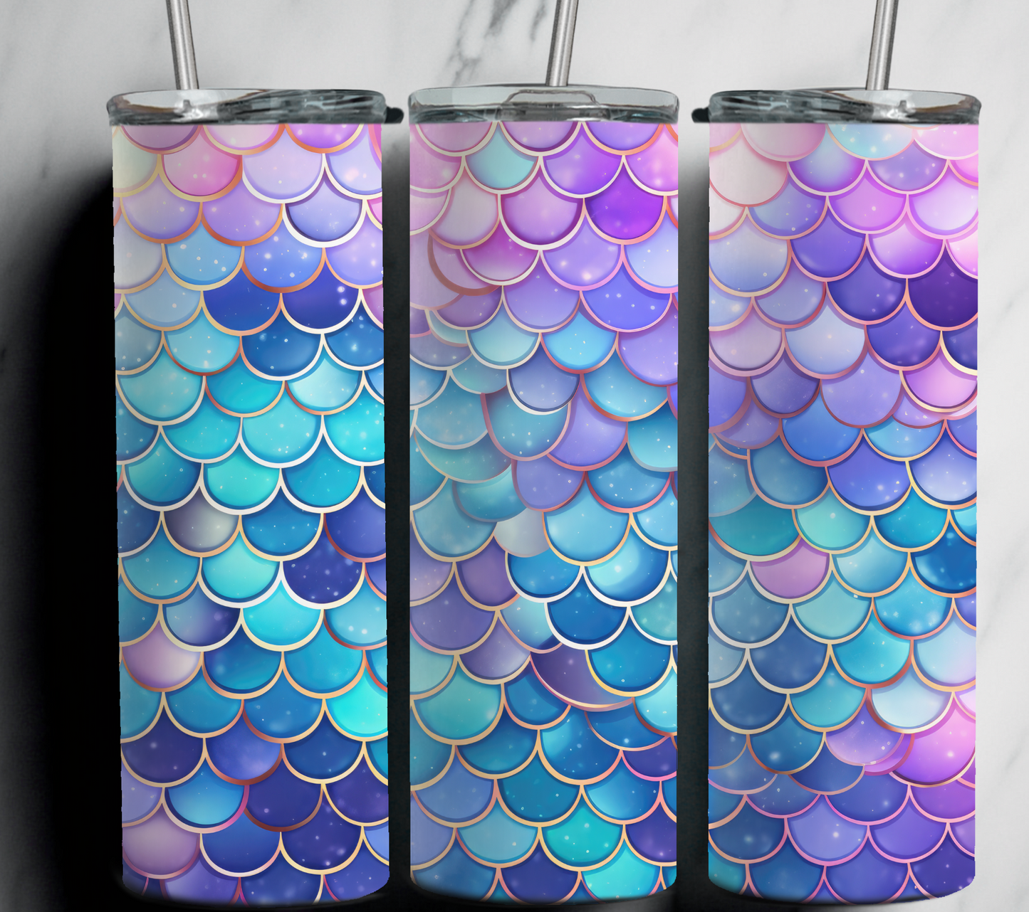 Mermaid Scales 20 oz Stainless Steel Tumbler