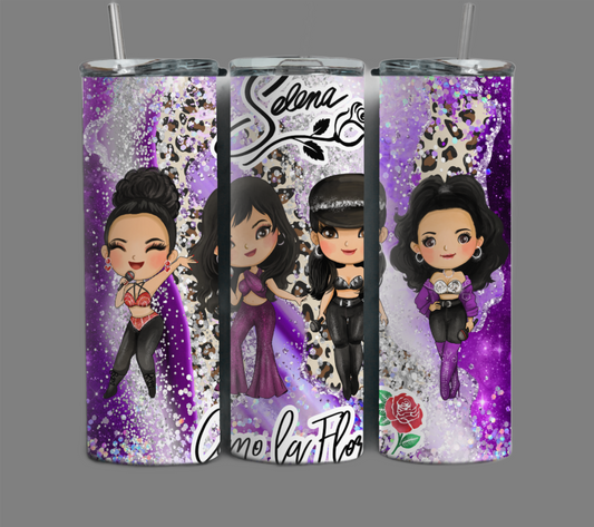 Inspired Selena Cartoon 20 oz tumbler