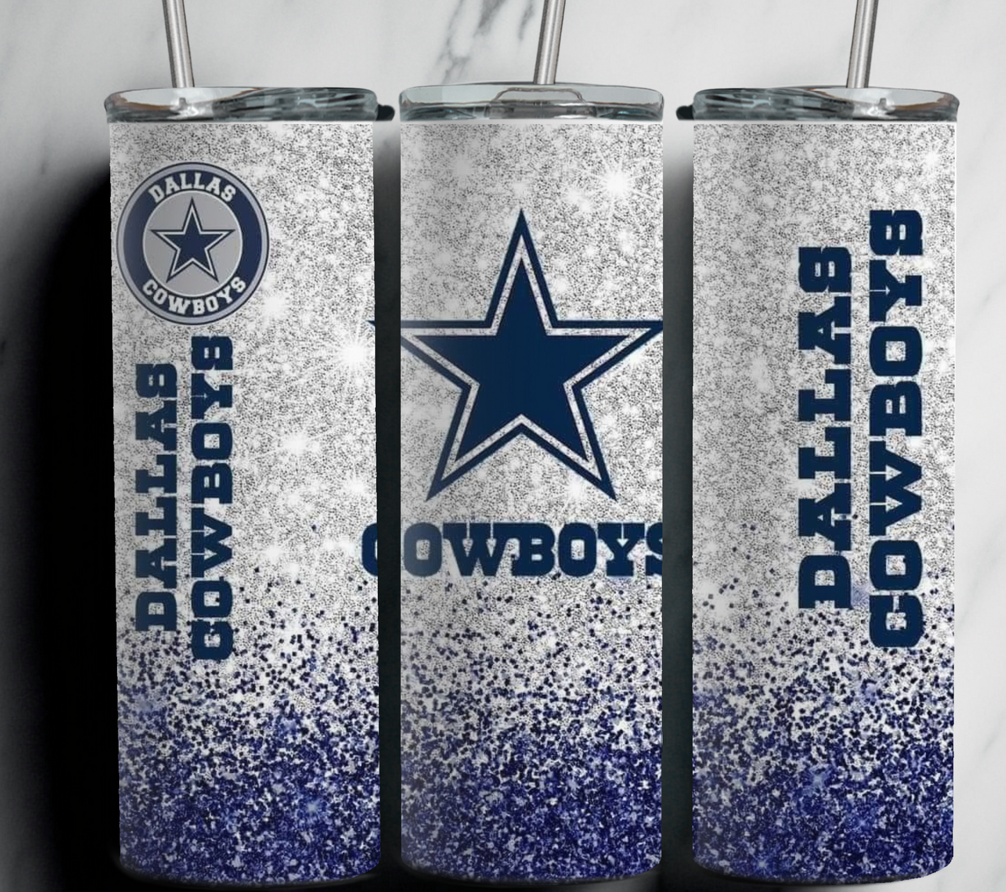 Inspired Cowboy Glitter 20 oz Stainless Steel Tumbler