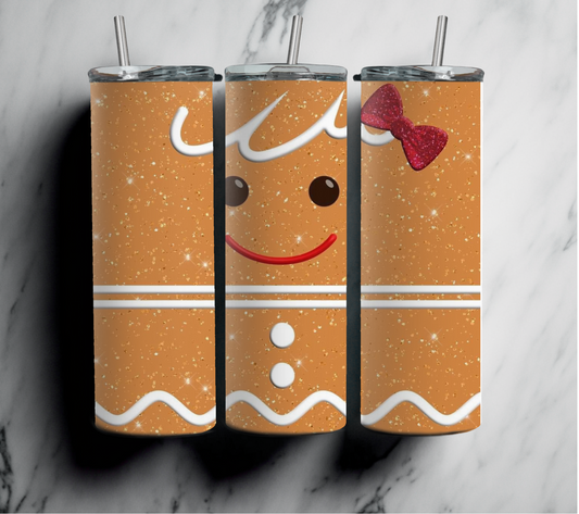 Gingerbread Man 20oz Stainless Steel Tumbler