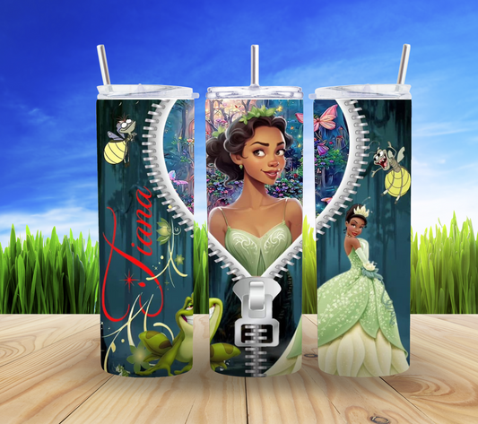 👑✨ "Princess Tatiana Zipper" 20oz Tumbler – Sip in Royal Style! 🥤💖