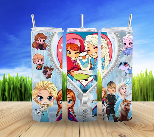 👑✨ "Princess Zipper" 20oz Tumbler – Sip in Royal Style! 🥤💖