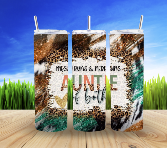 🌟✨Messy Buns and Nerf Guns 20oz Tumbler – Celebrate Your Favorite Role! ☕️💖