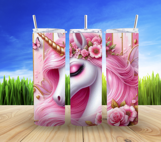 Pink Magical Unicorn 20oz Tumbler