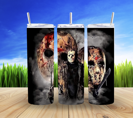 🎃🔪 Jason Halloween 20oz Tumbler 👻✨
