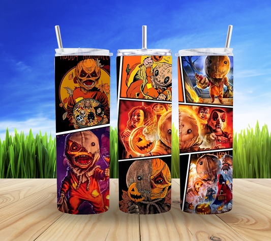 🎃✨ Pumpkin Head 20oz Tumbler 💀🍂