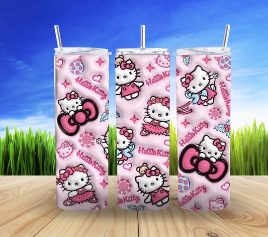 HK & Bows Tumbler 🎀🐱 - Cuteness Overload!