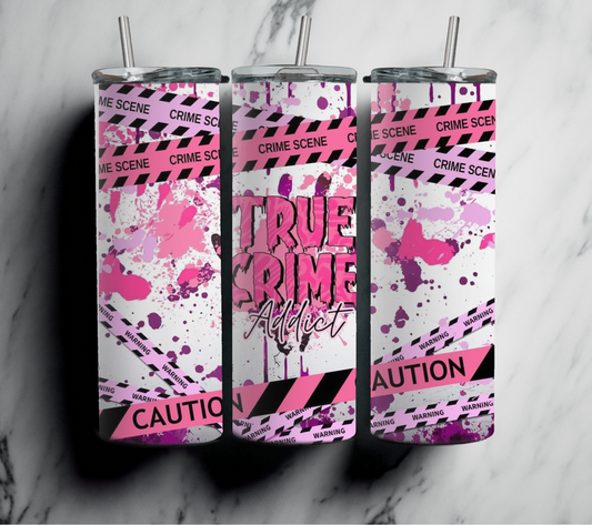 True Crime pink 20oz Tumbler