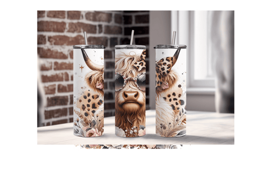 BOUGIE HIGHLAND COW|| Sublimation Tumbler || Stainless Tumbler