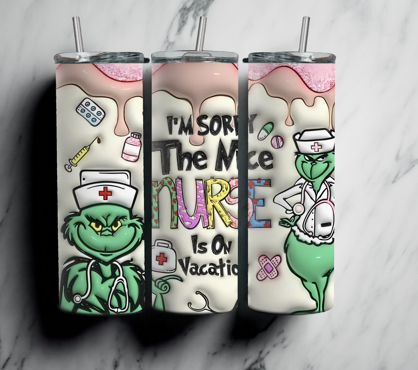 Im Sorry The Nice Nurse Is On Vacation Green Guy 20oz Tumbler