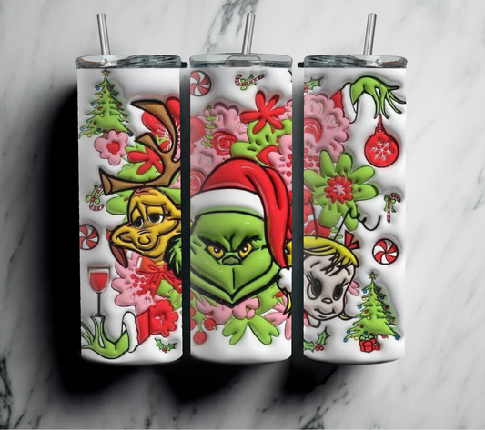 Green Christmas Monster 20oz Tumbler