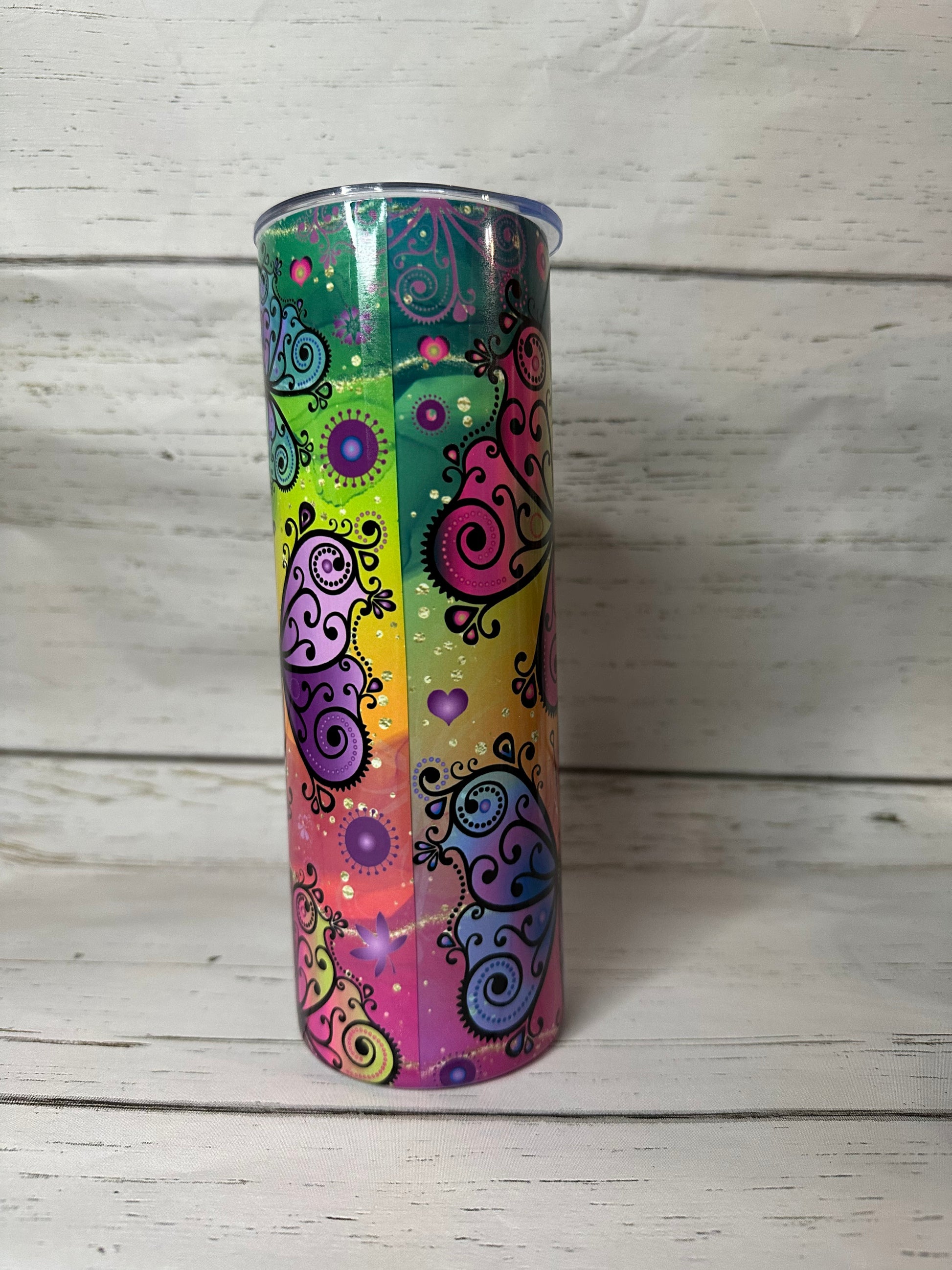 Colorful Butterfly || Sublimation Tumbler || Stainless Tumbler - Sassy Self Defense